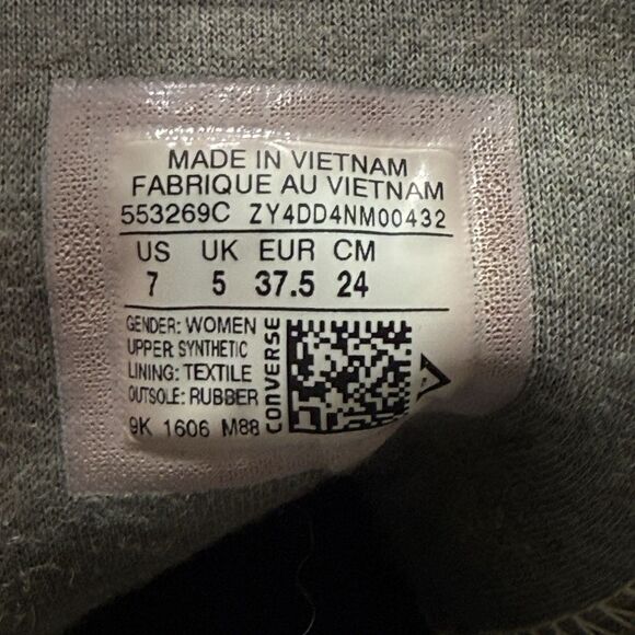 Women’s size 7-Converse All Star Shoes Gold Metallic Shiny High Top Sneakers - Picture 8 of 9